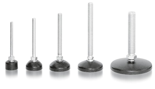 Base 80 ZN Swivel Foot, Ball Joint 15, Black - Image 2