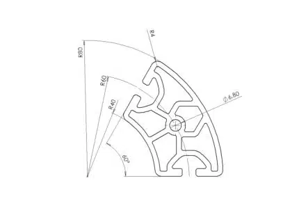 40RR60 8 Slot Aluminium Profile - Image 2
